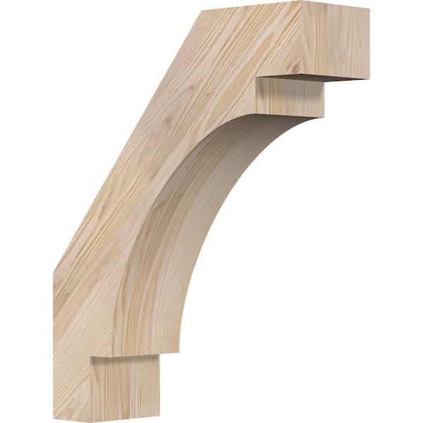 Ekena Millwork 5 1/2"W x 18"D x 22"H Merced Smooth Knee Brace, Douglas Fir