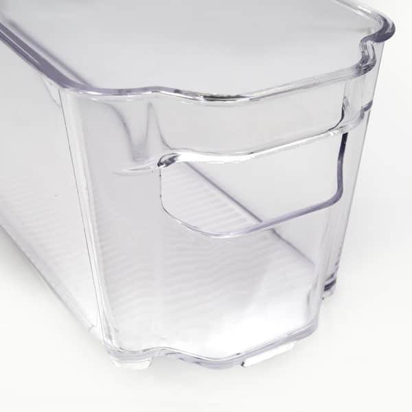 Narrow Stackable Plastic Utility Bin Clear, 5-1/2 x 14-3/4 x 5 H | The Container Store