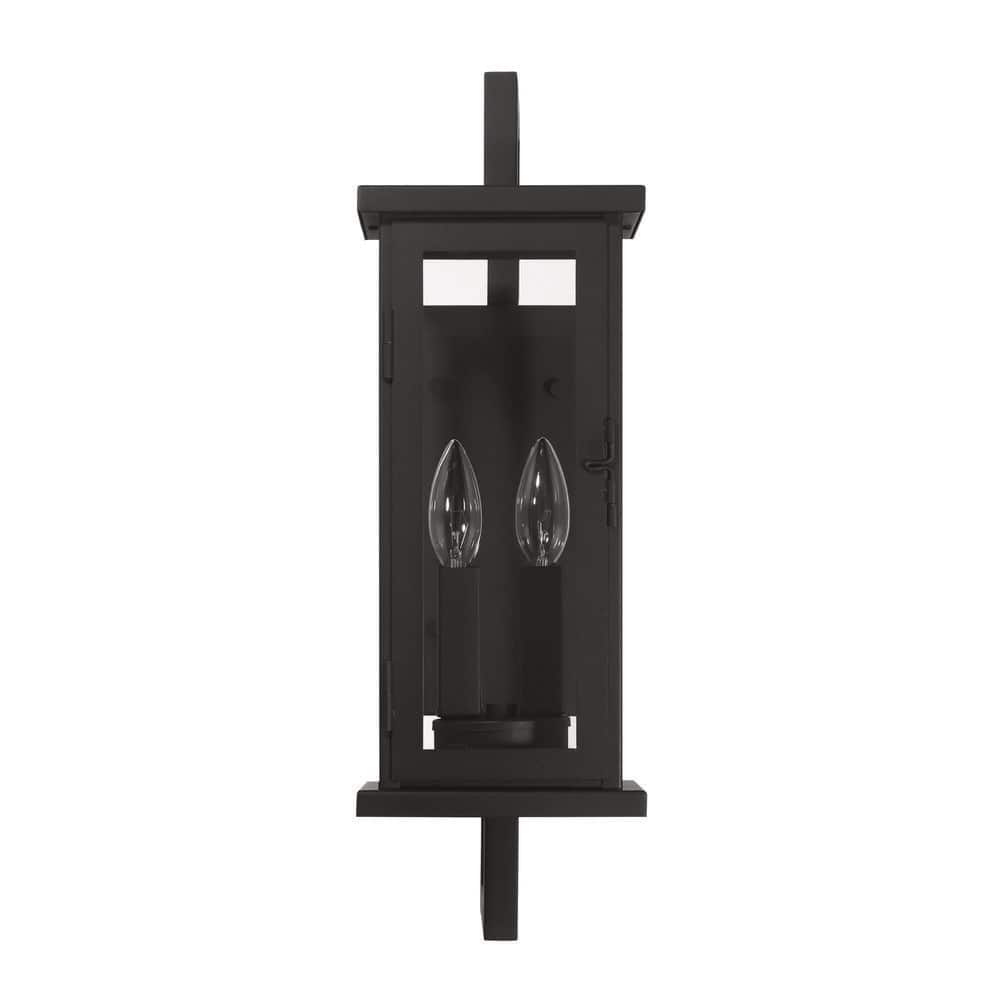 Jordan Black Outdoor Lantern Wall Sconce 10.5 in. Weather Resistant Hardwired with No Bulb(s) Included price history on PriceWatchPro