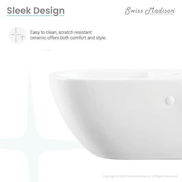 Swiss Madison St. Tropez Wall Hung Elongated Smart Bidet Toilet in