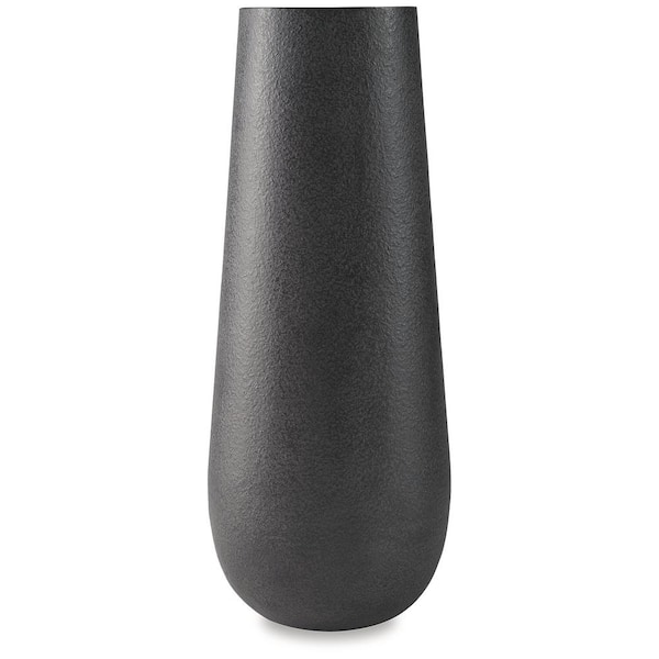 Signature Design By Ashley Fynn 17.5 in. Brown Metal Cylinder Decorative Vase
