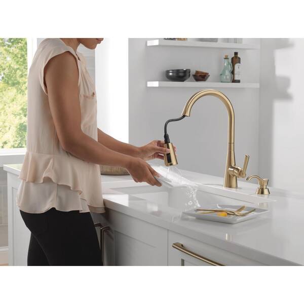 Delta Boyd Gold Single Handle Pull Down Sprayer Kitchen Delta Boyd Gold Single Handle Pull Down Sprayer Kitchen