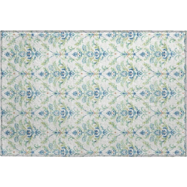 Mayfield Premium Machine Washable Abstract AMF2325 Aloe 2 ft. x 3 ft. Accent Rug