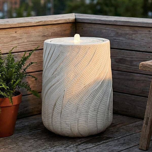 ☆Eruza☆ Sunnydaze Textured Spiral Outdoor Urn Bubble Fountain with LED