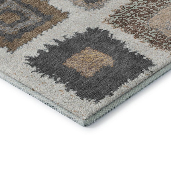 Mayfield Premium Machine Washable Abstract AMF2014 Ivory 2 ft. x 3 ft. Accent Rug