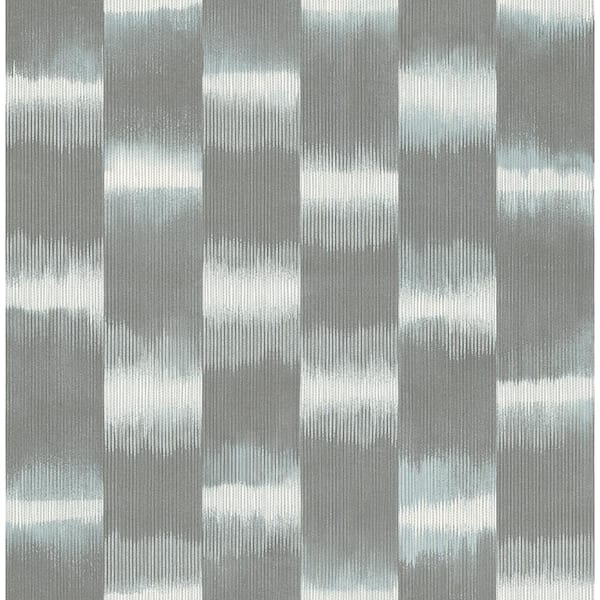 A-Street Prints Baldwin Slate Shibori Stripe Textured Non-pasted Paper Wallpaper