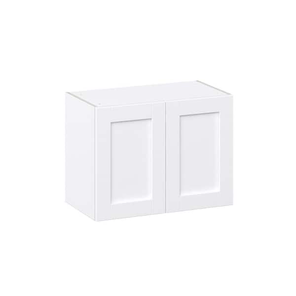 Milton 27 in. W x 14 in. D x 20 in. H Assembled Shaker Wall Bridge Kitchen Cabinet in Bright White