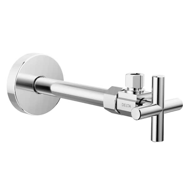 1/2 in. x 7.75 in. L Chrome Brass Angled Supply Stop Valve