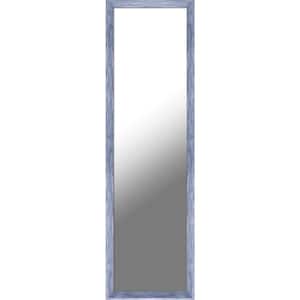 Large Rectangle Blue Contemporary Mirror (49.50 in. H x 13.5 in. W)