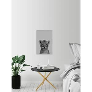 36 in. H x 24 in. W "Smiling Cub" by Marmont Hill Framed Canvas Wall Art