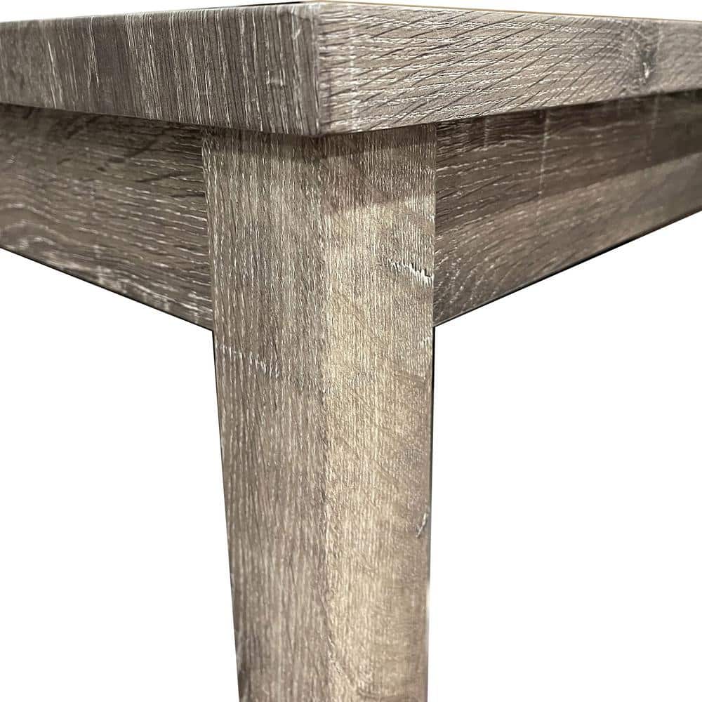 Yosef Black Charcoal Rectangular Wood Counter Height Bar Table