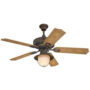 Lafayette LED 52 in. LED Indoor/Outdoor Weathered Iron Ceiling Fan