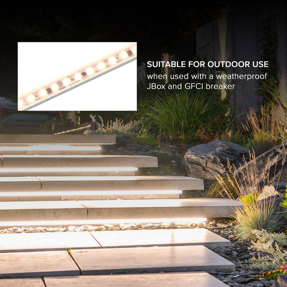 36'' White PVC Hardwired LED Under Cabinet Strip Light