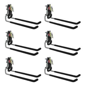 FastTrack 12.80 in. H Wall Mounted Garage Storage Utility Multi-Hook 50 lbs. Capacity, Satin Material (6-Pack)