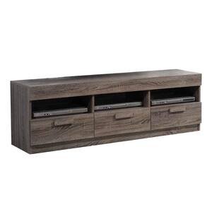 Alvin 15 in. Rustic Oak TV Stand with 3-Drawer Fits TV's up to 60 in.