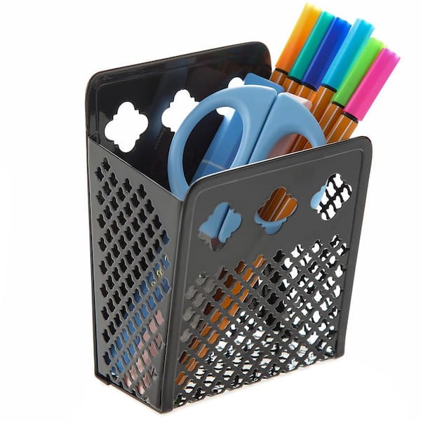 Magnetic Pen Holder Mesh Metal Strong Magnet Black Dry Erase