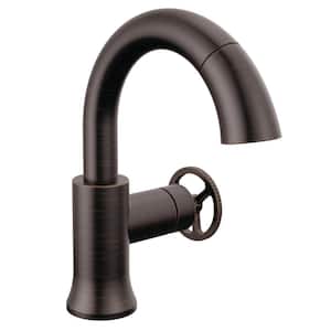 Trinsic Single Handle Single Hole Bathroom Faucet with High-Arc Pull-Down Spout in Venetian Bronze
