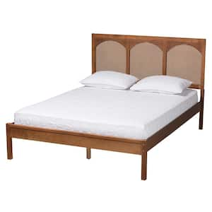 Baxton Studio Lucine Brown Wood Frame King Platform Bed 2309424