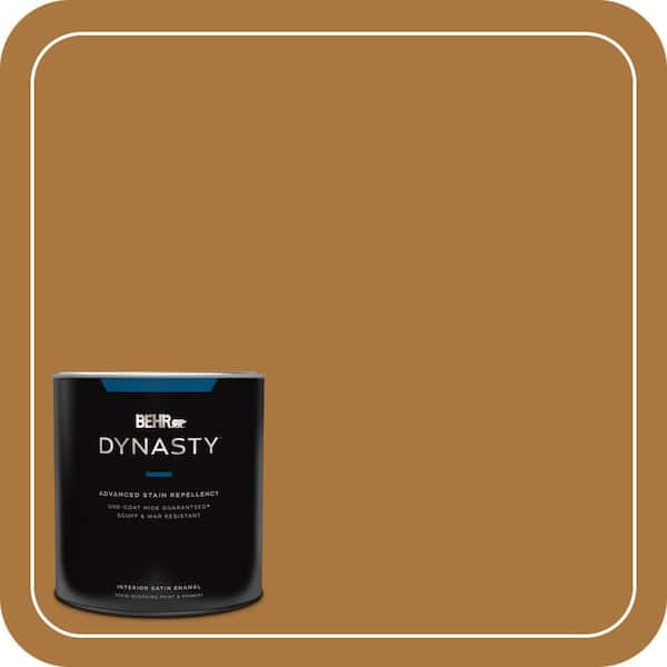 BEHR DYNASTY 1 qt. #M250-7 Blonde Wood Satin Enamel Interior Stain-Blocking Paint and Primer
