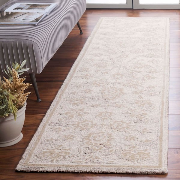 Ebony 2 ft. x 9 ft. Ivory/Beige Mediterranean Coastal Runner Rug