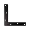 Everbilt 8 in. Black Flat Corner Brace (4-Pack) 12754