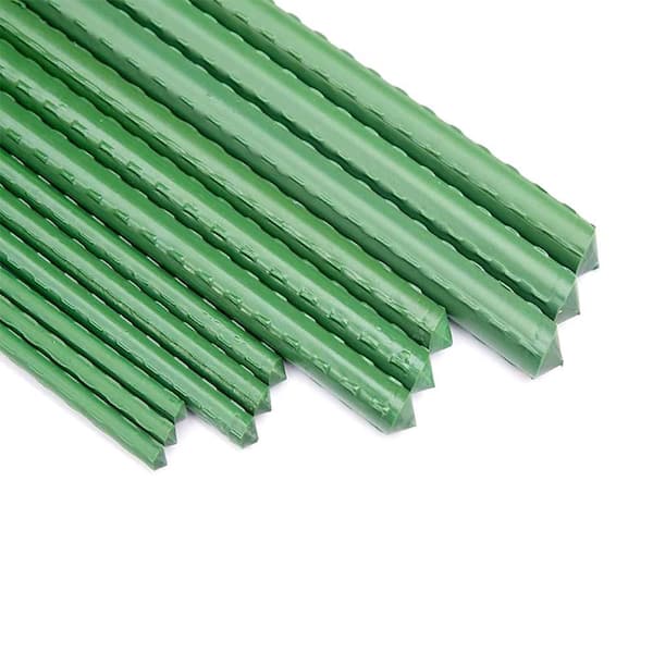 48 In Metal Plant Stakes Plastic Coated Steel Garden Stakes For Plant Support 20 Pack Unst1674g The Home Depot