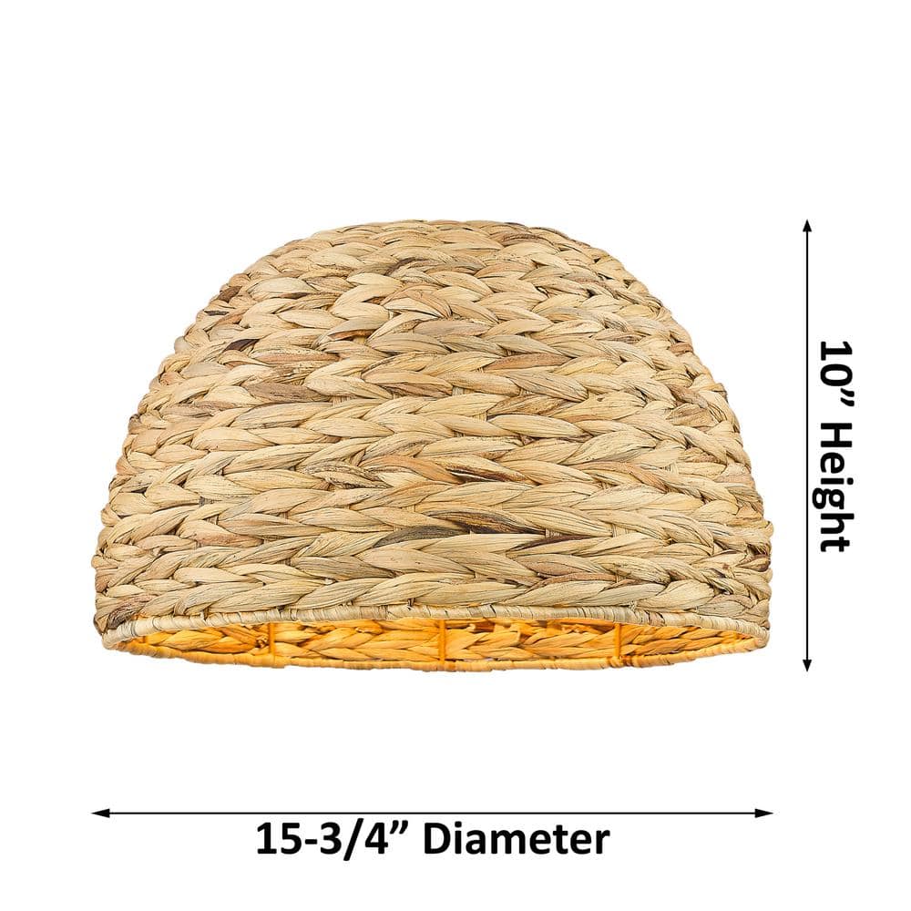 Oil Rubbed Bronze Mini Pendant Light with Natural Rattan Shade