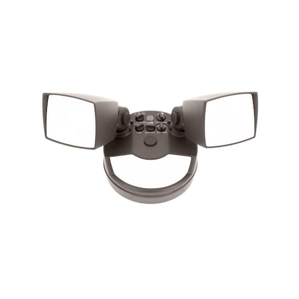 OLS1 200 Watt Equivalent 3352 Lumens Bronze Motion Sensing Integrated LED Flood Light with Night Light