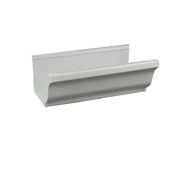 Spectra Pro Select 6 in. x 8 ft. K-Style Low Gloss White Aluminum Gutter