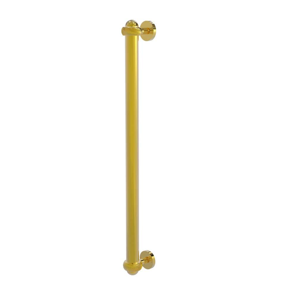 Allied Brass 18 in. Center-to-Center Refrigerator Pull with Twisted Aents in Polished Brass