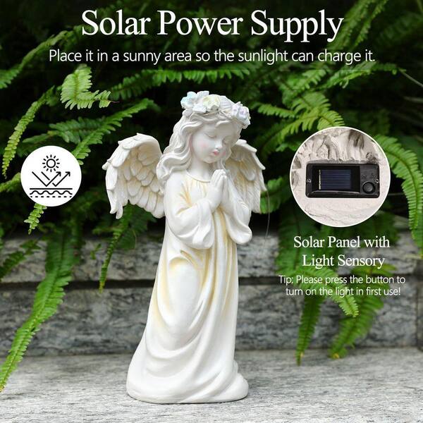 2-Pieces Angel Garden Statue 0DFHFPYNS - The Home Depot