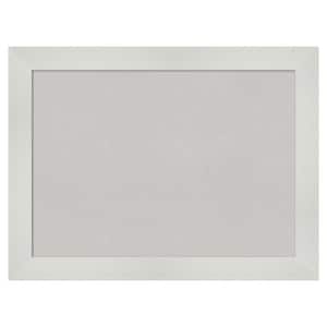Mosaic White Framed Grey Corkboard 32 in. x 24 in Bulletin Board Memo Board