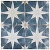 Merola Tile Kings Star Sky 17-5/8 In. X 17-5/8 In. Ceramic Floor And ...