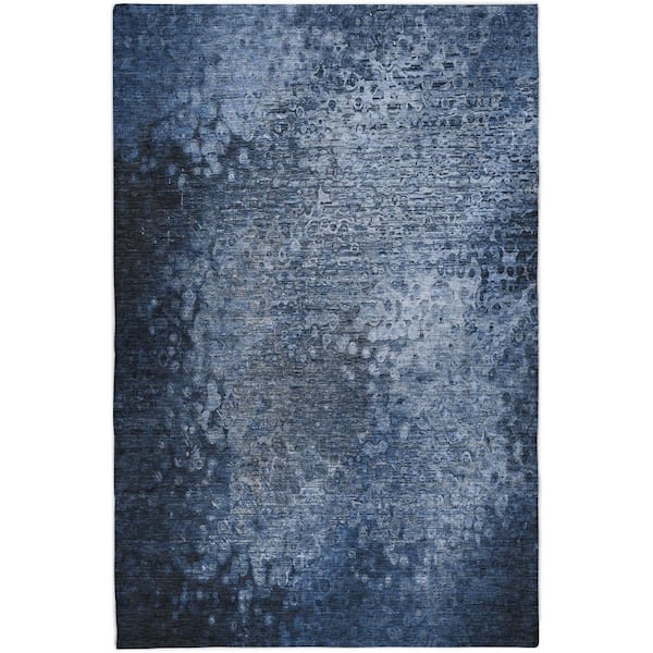 Dream Shag Premium Machine Washable Abstract ADS565 Blue 10 ft. x 14 ft. Area Rug