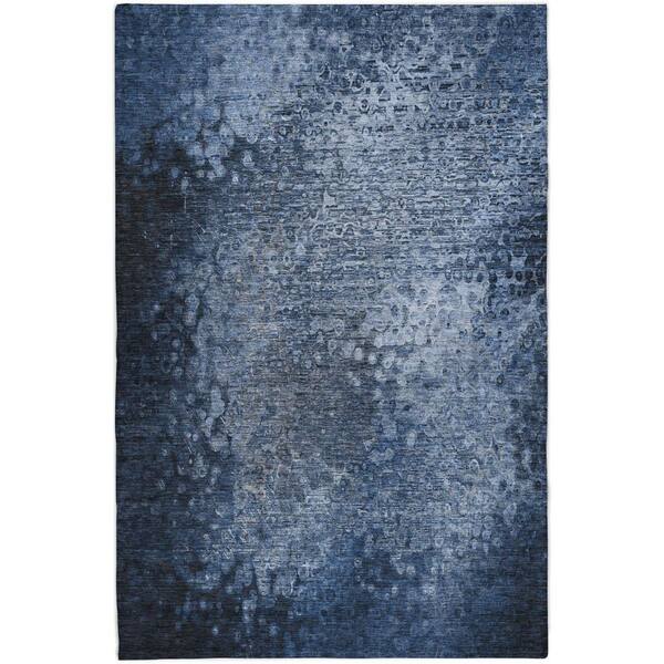 Dream Shag Premium Machine Washable Abstract ADS565 Blue 3 ft. x 5 ft. Area Rug