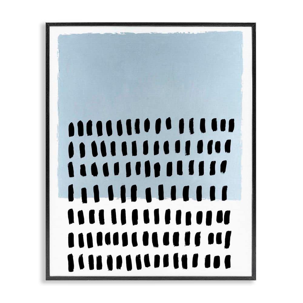 Blue Dotted Pattern by Michael Willett Black Framed Abstract Giclee Art Print 20 in. x 16 in. price history on PriceWatchPro