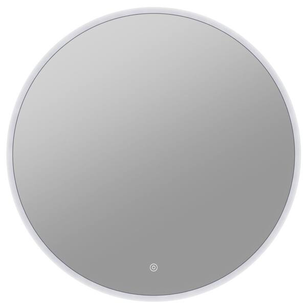 ANZZI 28 in. W x 28 in. H Large Round Frameless Wall Mounted LED Front ...