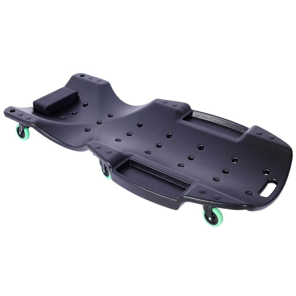 440 lbs. Capacity 48 in. Black Plastic Creeper with Padded Headrest and Dual Tool Trays price history on PriceWatchPro