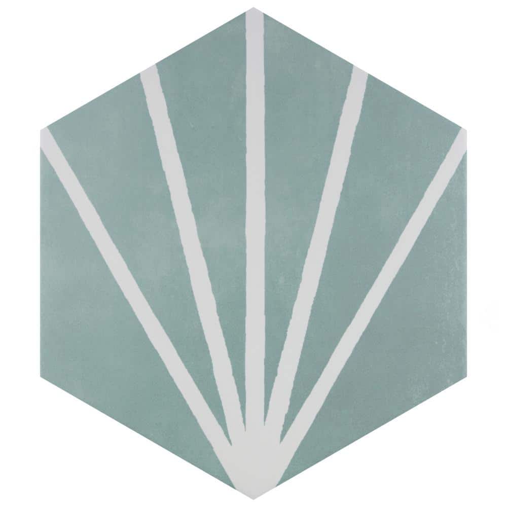 Horizon Dusk Hex Aquamarina 7-3/4 in. x 9 in. Ceramic Floor and Wall Tile (8.88 sq. ft./Case) price history on PriceWatchPro