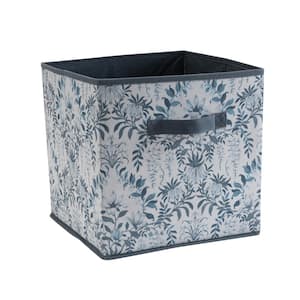 Blue Collapsible 12 in. Cube Storage Bin in Parterre