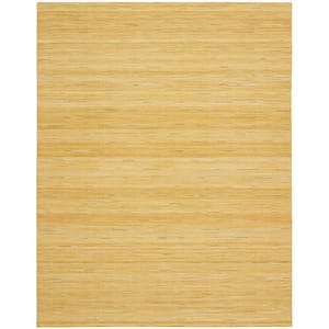 Interweave Yellow 10 ft. x 14 ft. Solid Ombre Geometric Modern Area Rug