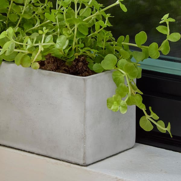 Vigoro 12.3 in. Trio Medium Concrete Gray Concrete Planter