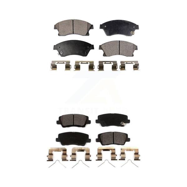TEC Front Rear Ceramic Brake Pads Kit for Cadillac ATS without Brembo Brakes KTC-100586