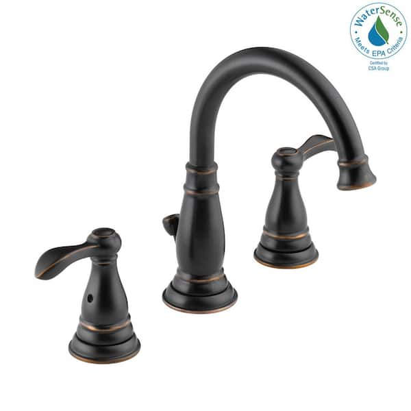 Delta Porter 8 In Widespread 2 Handle Bathroom Faucet In Oil Rubbed Bronze 35984lf Ob Eco The Home Depot