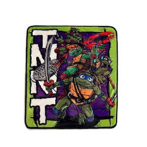 Teenage Mutant Ninja Turtles Mutant Mayhem Turtle Terror Multi-Colored Silk Touch Sherpa Throw Blanket