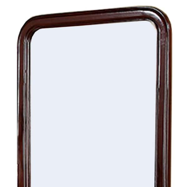 Antique Round Bevelled Edge Large mirror/tray with wooden frame Large 21”