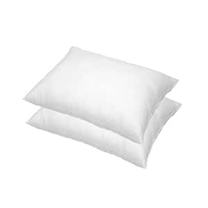 Lavish Home 100% Cotton Cover White Duck Feather Down Blend Fill King Bed Pillow 