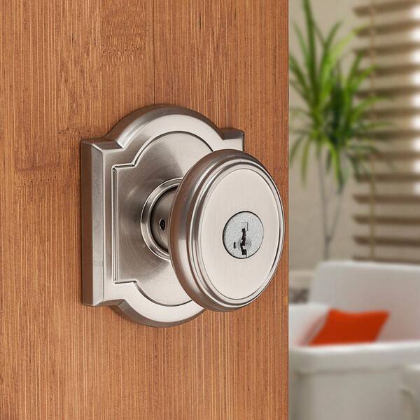 Maniglia Per Porta Baldwin Tobin Con Tecnologia SmartKey - Design A Leva, Colore Nichel Satinato, Modello 354TBL RDB 15 SMT CP 6AL - 4