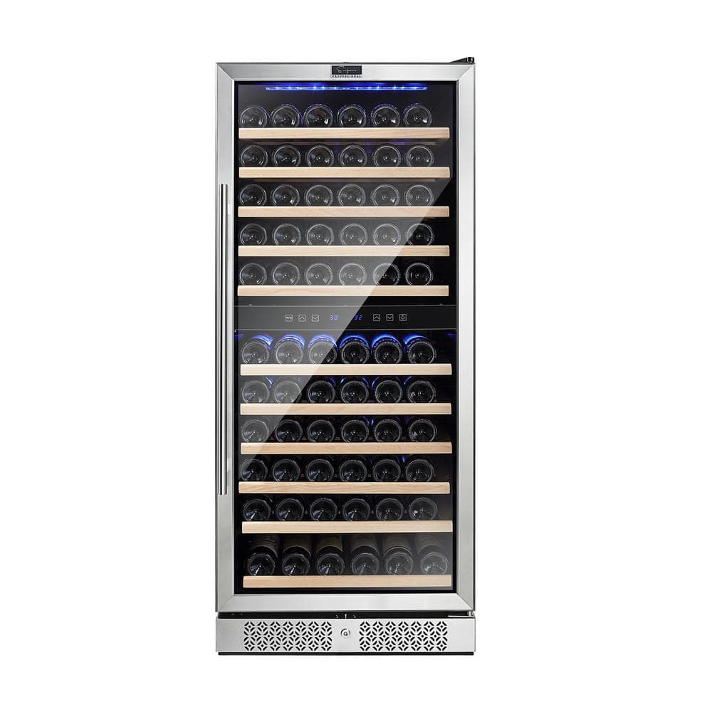 Empava 24 in. Dual Zone 116-Bottle Built-In and Freestanding Wine Cooler in Stainless Steel, Silver -  EMP-WC06D