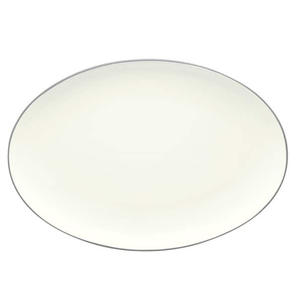 Colorwave Slate 16 in. (Gray) Stoneware Oval Platter